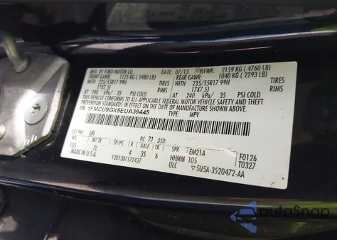 2014 Ford Escape Se z USA, uszkodzony, nr VIN 1FMCU9GX5EUA39445